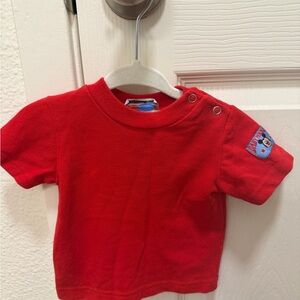 Disney Red Short Sleeve Kids Tee with Patch